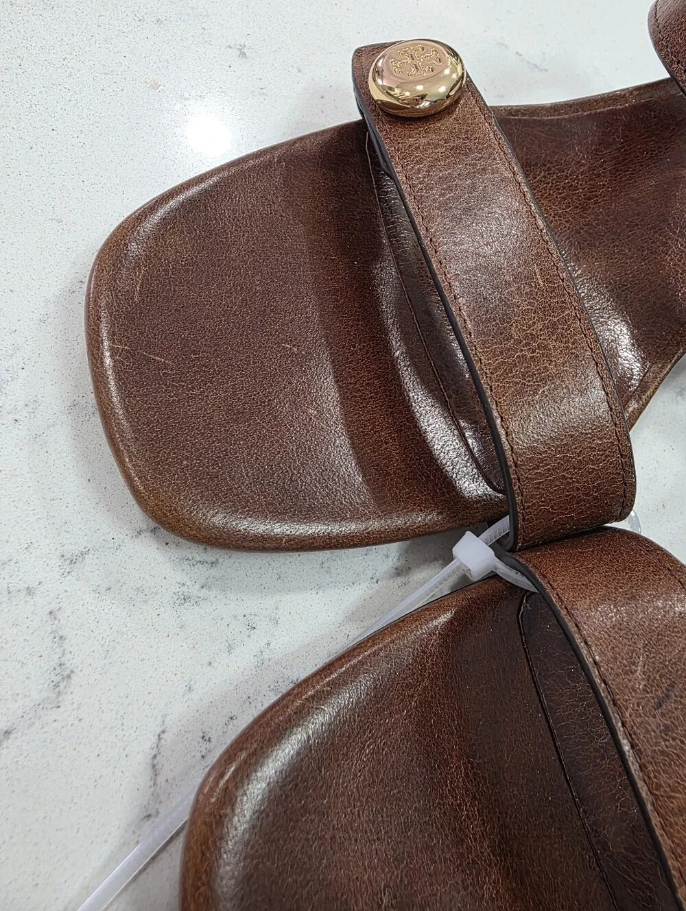 Tory Burch Romy City Sandal 55mm In Milk Chocolate Women SZ 9.5